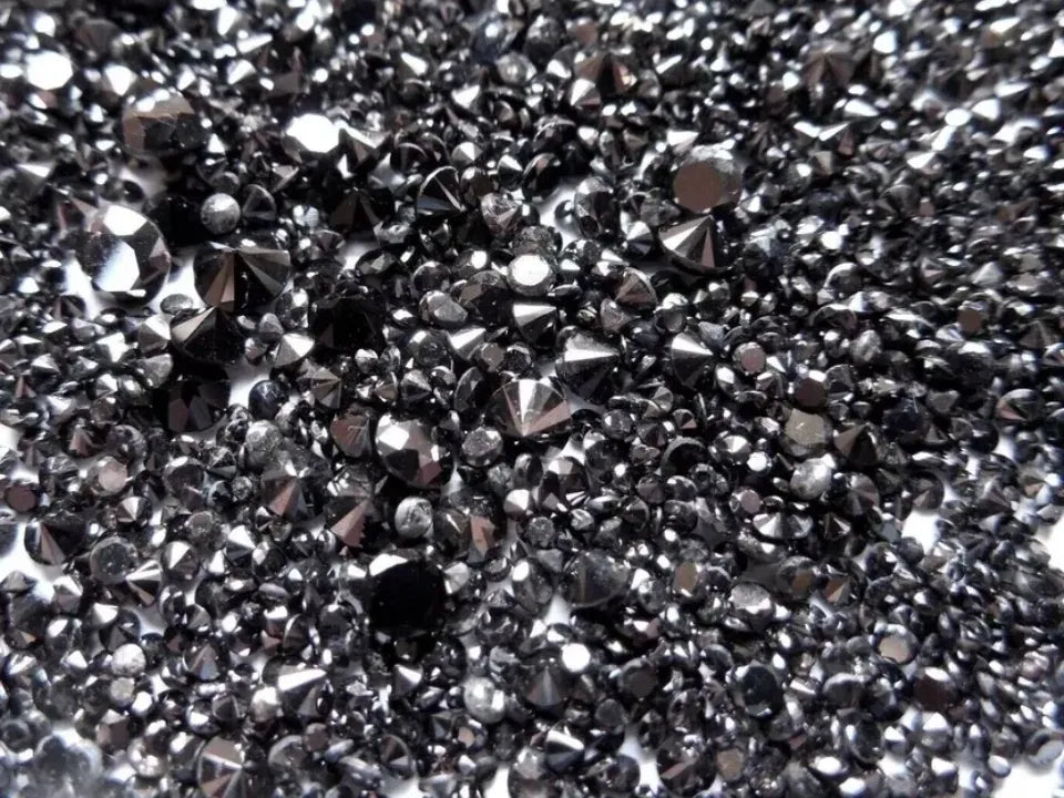 1CTW Natural Loose Black Diamond Lot - Round - 1mm-3mm (mixed)