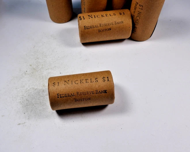 Sealed Buffalo Nickel Half Roll - Federal Reserve Boston