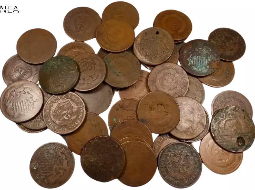 Two Cent Mixed Lot - 5 Coin Set