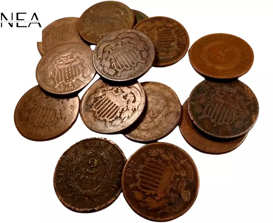Two Cent Lot - With Dates - 2 Coin Set