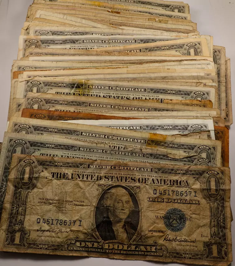 1935/1957 One Dollar Bill/Note $1 - Average Circulated - Silver Certificate