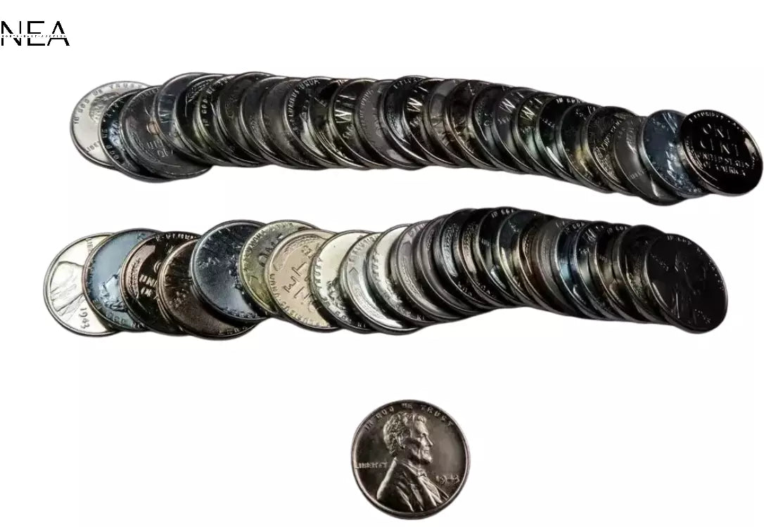 1943 Steel Lincoln Wheat Cent Roll - Choice/Gem BU