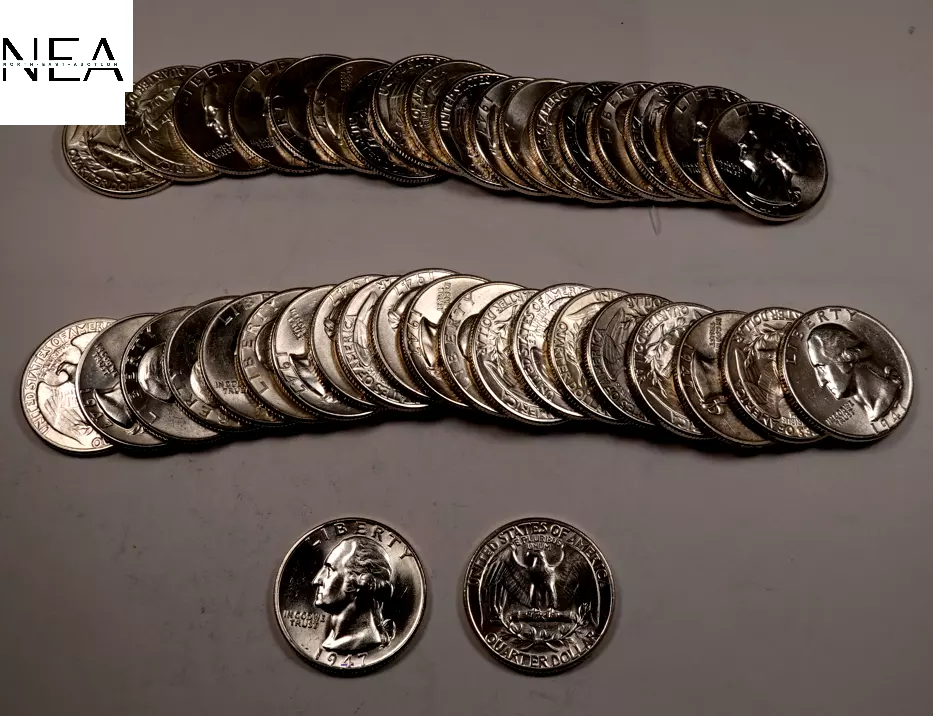 1947 Washington Quarter Roll - Gem BU