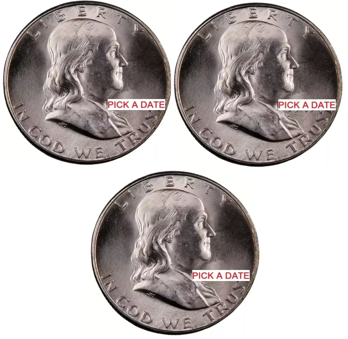 Franklin Half Dollar Set - Gem BU