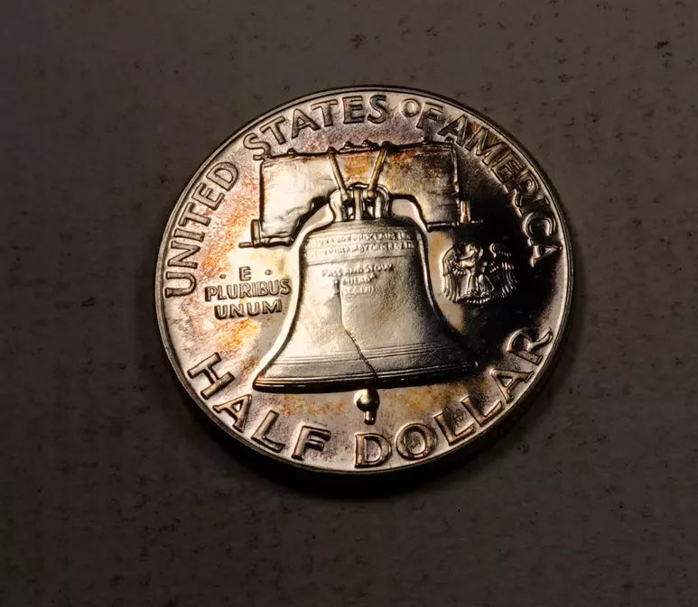1952 Franklin Half Dollar - Gem Proof++ (rainbow toned)
