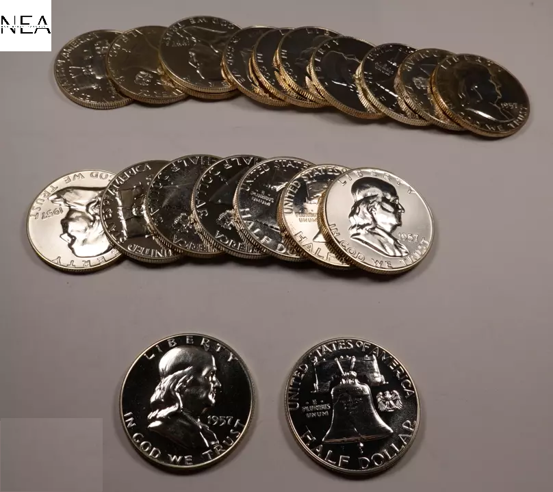 1957 Franklin Half Dollar Roll - Gem Proof