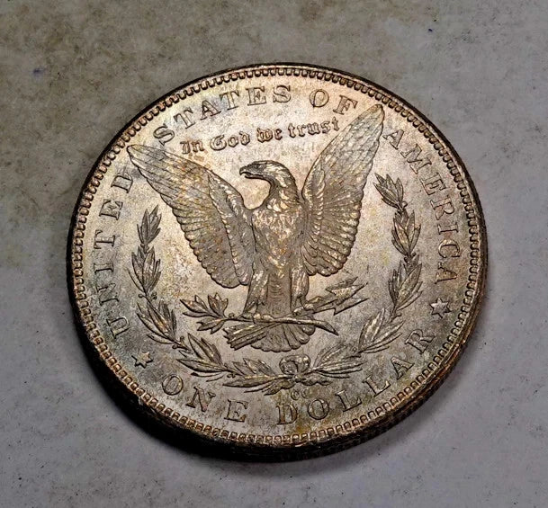 1882-CC Morgan Dollar ~ Gem BU Proof Like + Rainbow Toned