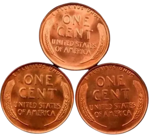 Lincoln Wheat Cent Set - Gem BU Red
