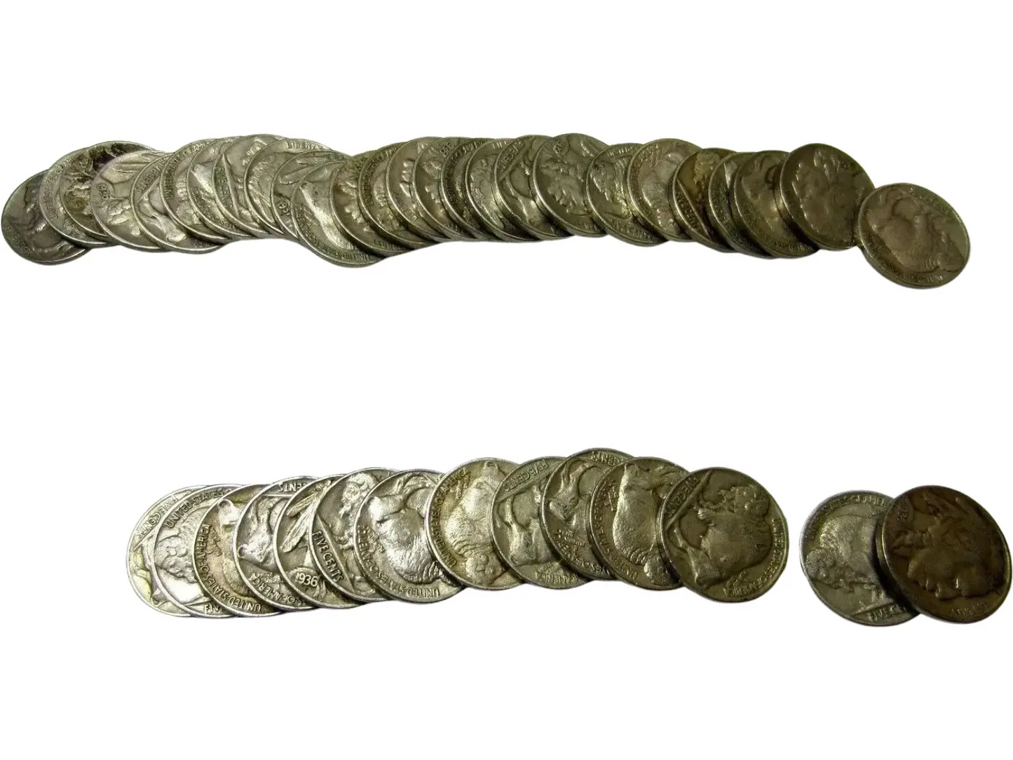 Full Horn (XF) Buffalo Nickels