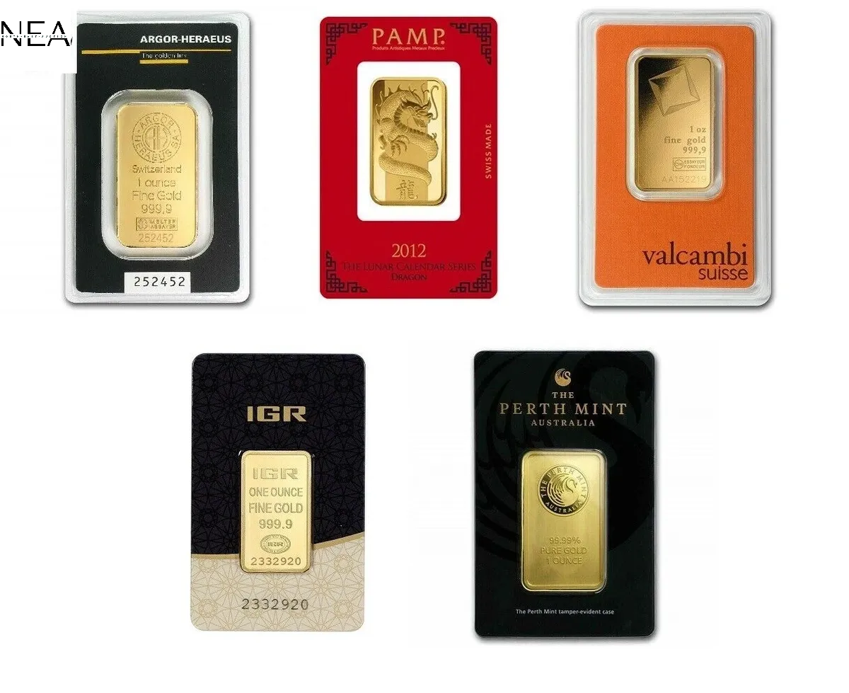 1oz Gold Bar In Sealed Assay .9999 Fine Gold