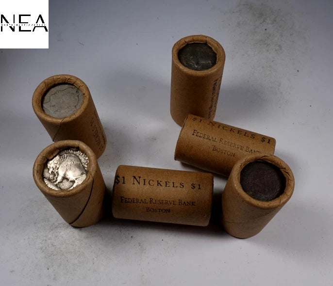 Sealed Buffalo Nickel Half Roll - Federal Reserve Boston