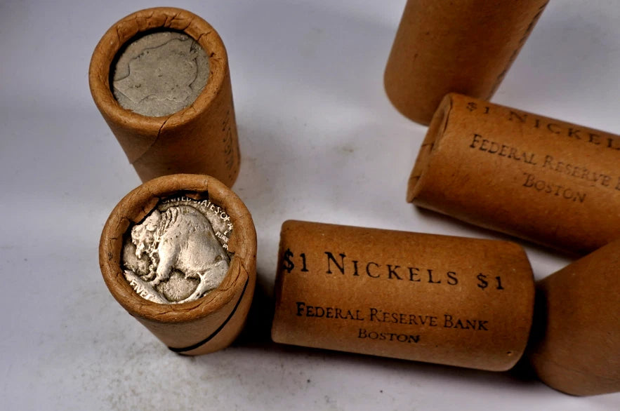 Sealed Buffalo Nickel Half Roll - Federal Reserve Boston