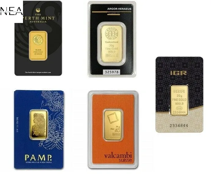 20 Gram Gold Bar In Sealed Assay .9999 Fine Gold