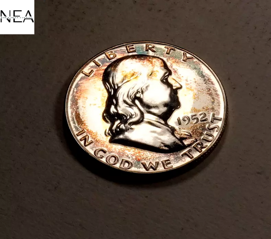1952 Franklin Half Dollar - Gem Proof++ (rainbow toned)
