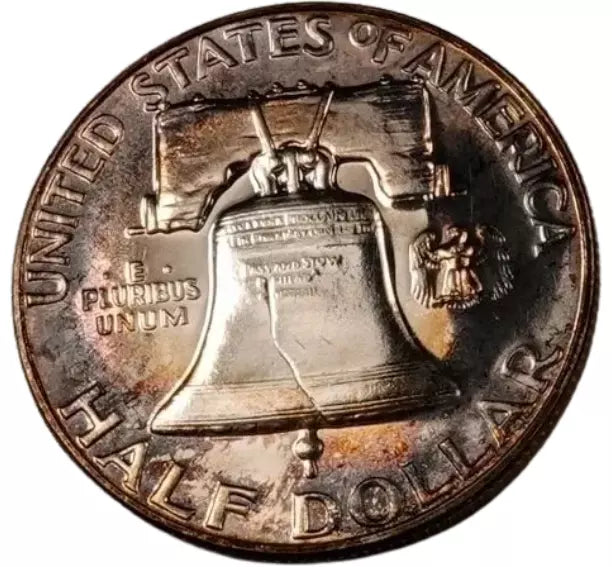 1953 Franklin Half Dollar - Gem Proof++ (rainbow toned)