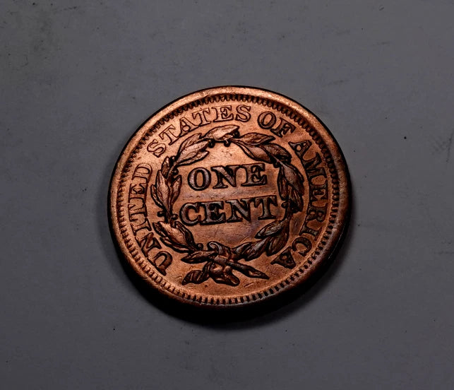 1855 Braided Hair Large Cent ~ Choice BU+++ Red/BN