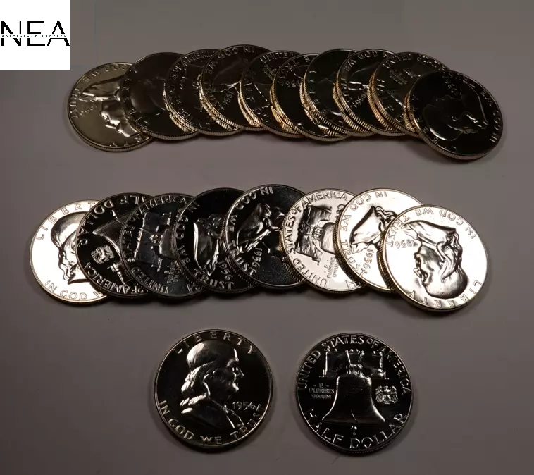 1956 Franklin Half Dollar Roll - Gem Proof