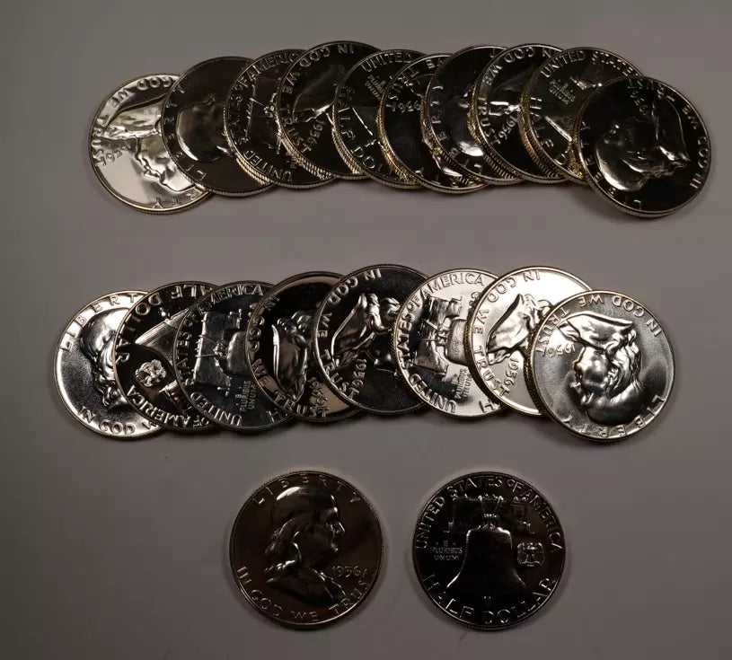 1956 Franklin Half Dollar Roll - Gem Proof