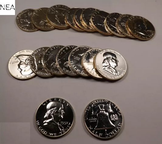 1957 Franklin Half Dollar Roll - Gem Proof