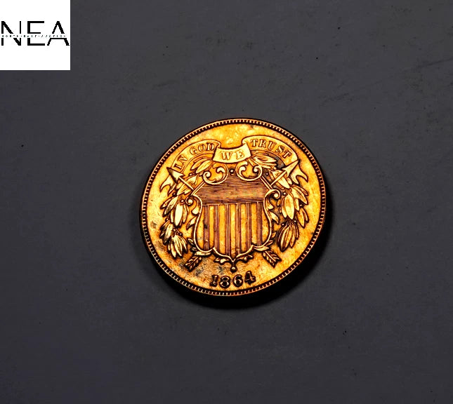 1864 Two Cent (2 Cent) ~ Choice Proof Red