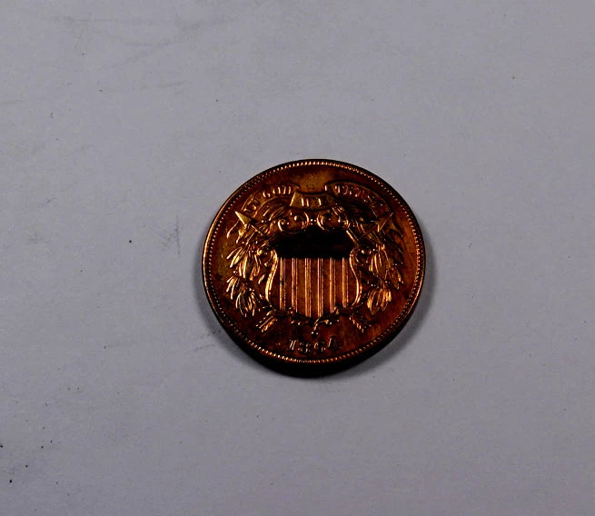 1864 Two Cent (2 Cent) ~ Choice Proof Red