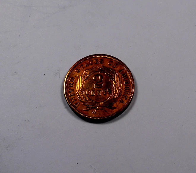1864 Two Cent (2 Cent) ~ Choice Proof Red