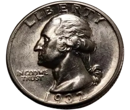 1932-D/D RPM Washington Quarter Error - Gem BU++ - KEY DATE!